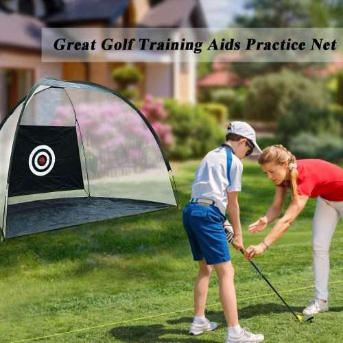 Golf Hitting Practice Net 200x140cm mat Golf Training aid