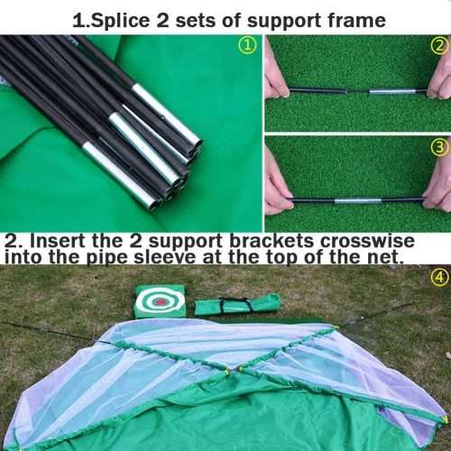 Golf Hitting Practice Net 200x140cm mat Golf Training aid