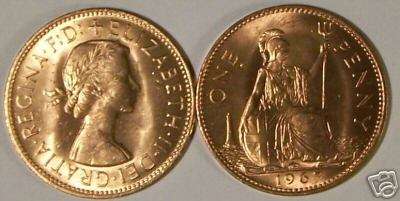 Great Britain - 1967 1 Penny , UNC ***WOW***