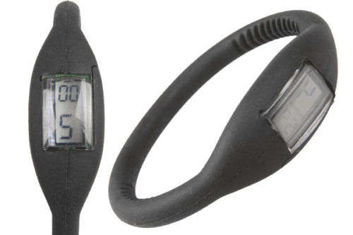 Anion Sports Watch Ultra-Slim Silicone Digital Bracelet Wrist Ion Light Christmas Wrist (black)