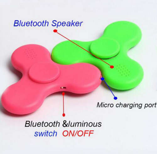 Fidget Spinner with Bluetooth Audio/LED Lighting - Local Stock