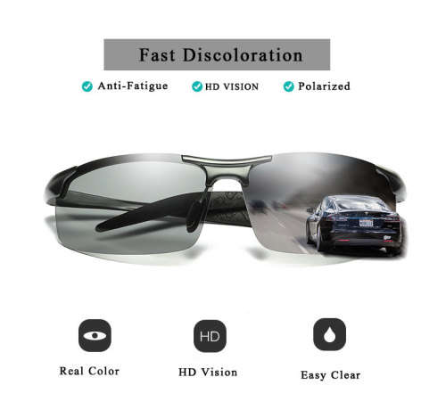 CLEARANCE SALE - Outsun - Polarized Photochromic Sunglasses Aluminum Magnesium Frame