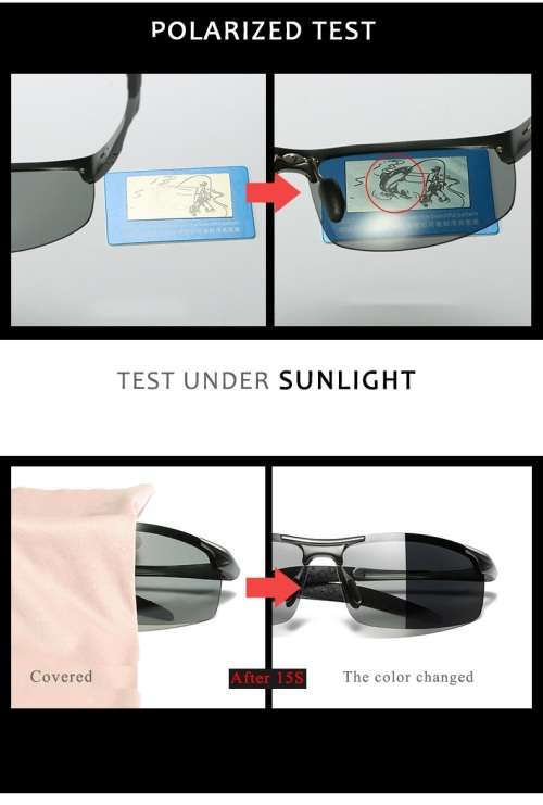 CLEARANCE SALE - Outsun - Polarized Photochromic Sunglasses Aluminum Magnesium Frame