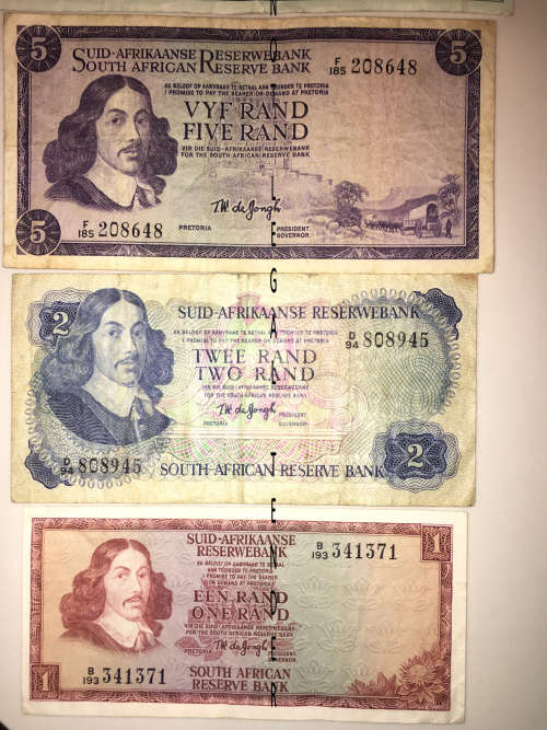 COMPLETE SET OF TW DE JONGH 1967-75 [1 BID TAKES ALL]