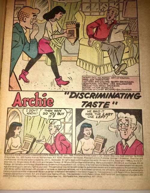 NO 20  ARCHIES (THE ARCHIE DIGEST LIBRARY)double digest