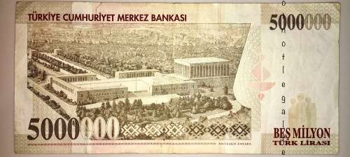TURKEY 5,000,00 TURK LIRASI 1997