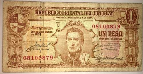 1 PESO  URUGUAY 1938