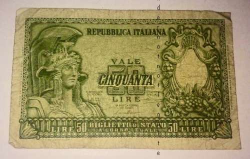 50 LIRE 1951 ITALY