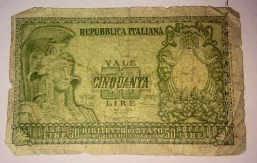 50 LIRE 1951 ITALY