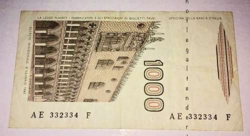 1000 LIRE 1982 ITALY