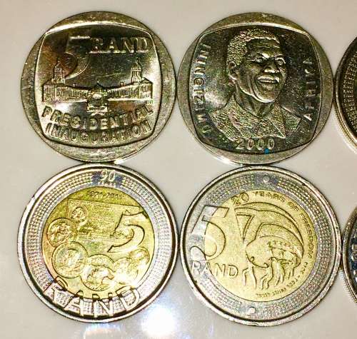 COMPLETE SET OF COMMEMORATIVE R5 COINS 1994 TO 2018