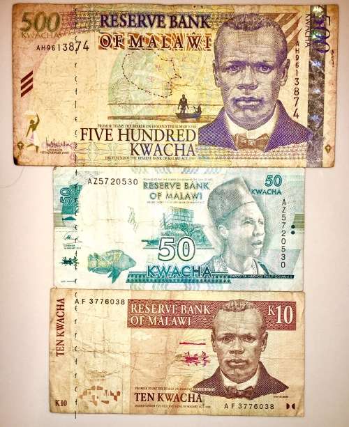 MALAWI SET OF 3 X KWACHAS 500KW 50KW & 10 KWACHA[1 bid takes all]