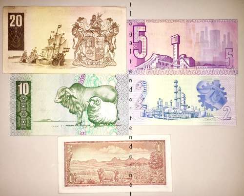 SET OF JAN VAN RIEBEECK R20 TO R1 ,UNC TO XF