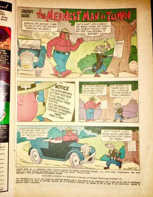 SMOKEY BEAR  NO 11  1972 (GOLD KEY) F