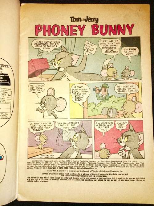 TOM & JERRY  NO 263,NO 285  1972 ( GOLD KEY )V F+