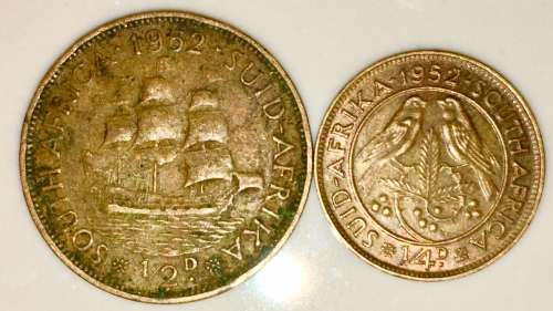 1952 1/2 PENNY & 1/4 PENNY