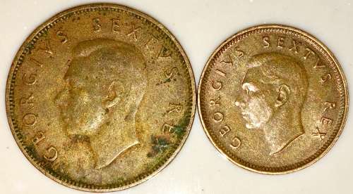 1952 1/2 PENNY & 1/4 PENNY