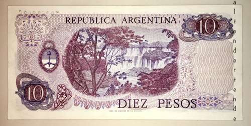 10 PESOS ARGENTINA 1970 UNC