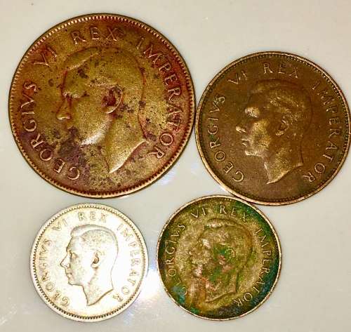 1946 TICKEY, 1 PENNY 1/2 PENNY & 1/4 PENNY