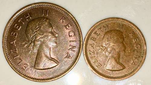 1955 1/2 PENNY & QUARTER PENNY