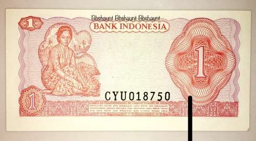 1 RUPIAH 1968 UNC INDONESIA
