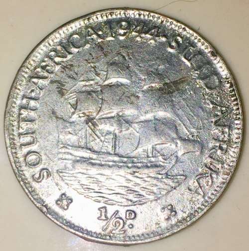 1/2 PENNY 1944 SILVERED