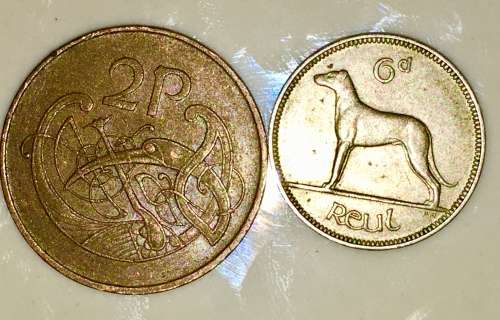 IRELAND 6d  1956 & 2p  1971