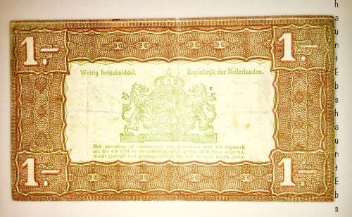 NEDERLANDS 1 GULDEN ZILVERBON 1938