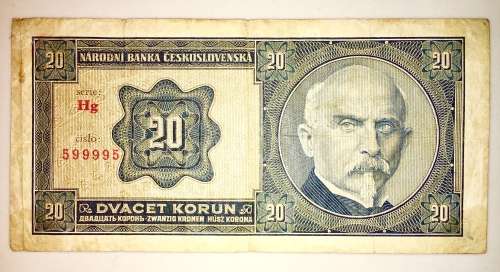 CZECHOSLOVAKIA 20 KORUN 1926