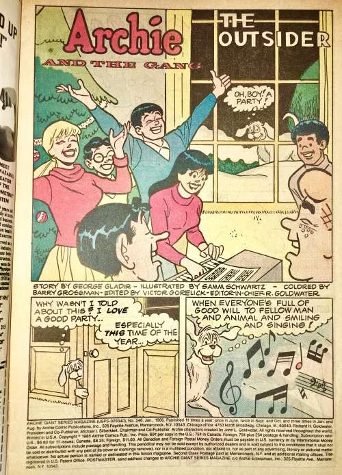 ARCHIE CHRISTMAS STOCKING  NO 546 1985 (ARCHIE GIANT SERIES)F