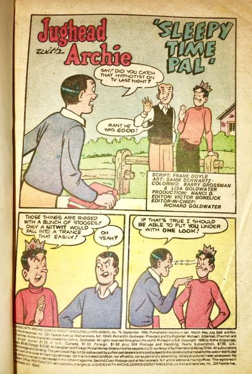 JUGHEAD & ARCHIE,,,,NO 76  1986 (ARCHIE DIGEST LIBRARY)G+