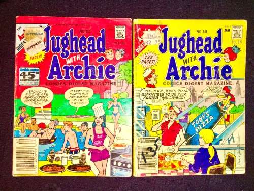 JUGHEAD & ARCHIE X2,,,,NO 82 ,NO 89  1987 (ARCHIE DIGEST LIBRARY)G