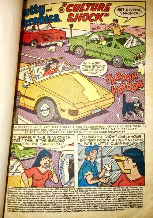 BETTY & VERONICA DOUBLE DIGEST X3,,,,NO 5, NO 16, NO 18  1988{ 256 PAGES} (ARCHIE DIGEST LIBRARY)G-V