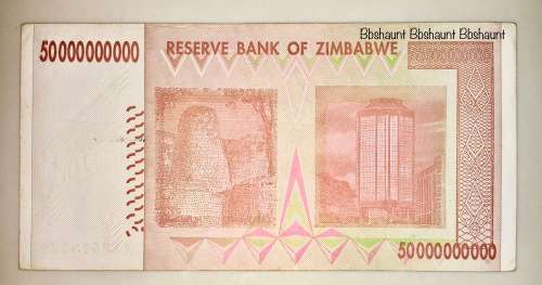 ZIMBABWE $50,000,000.000  2008 UNC AA SERIES