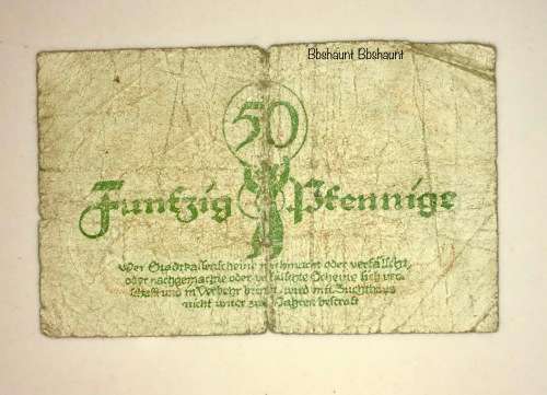 GERMANY , ,,50 PFENNIG   1920   NOTGELD (EMERGENCY MONEY)