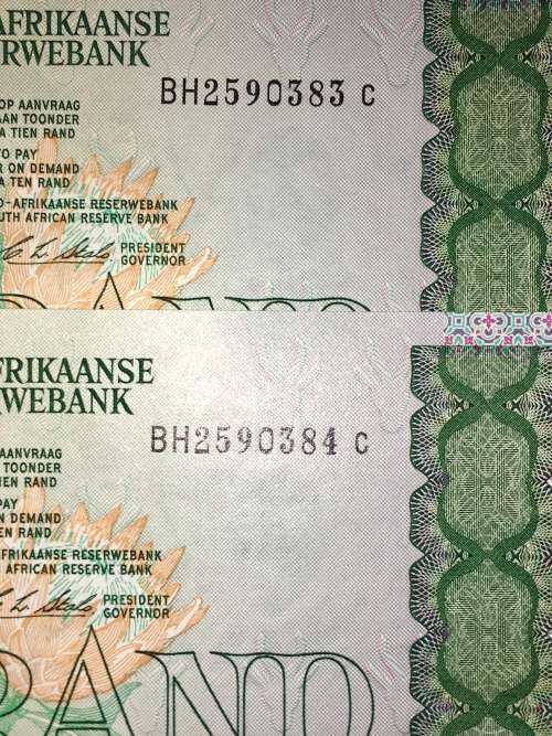 R10 X2 IN SEQUENCE BH2590384-383  C.L. STALS HIGH GRADE NOTES [1 BID TAKES ALL]