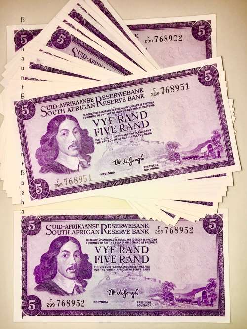 TW DE JONG R5 IN SEQUENCE F299-768952-912 UNC GEM 1975 THIRD ISSUE  BID PER NOTE