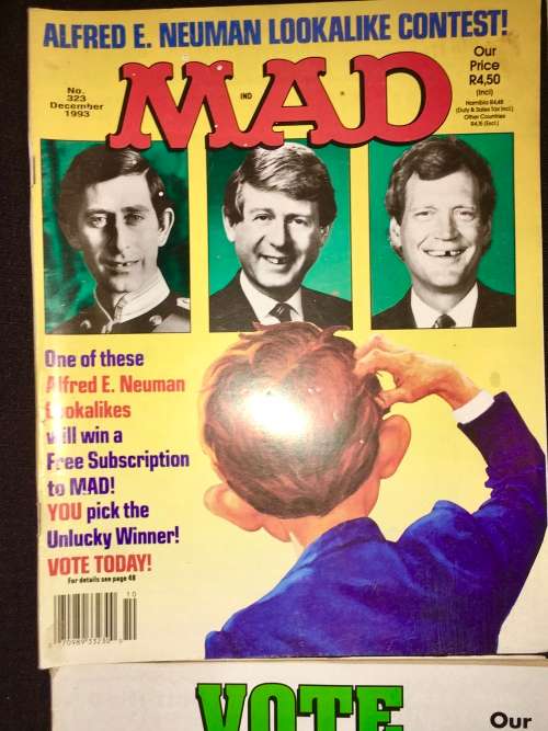 MAD MAG X4,,,, NO 323, NO 324 , NO 325, NO 326  1994-93