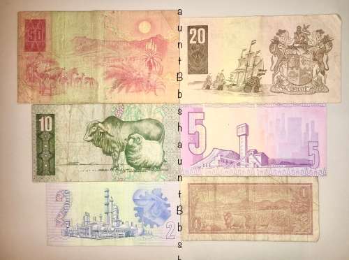 SET OF DECIMALS & VARIOUS GOV R50 TO R1,,,1975-1990s ( 1 BID TAKES ALL)