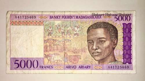MADAGASCAR 5000 FRANCS 1995