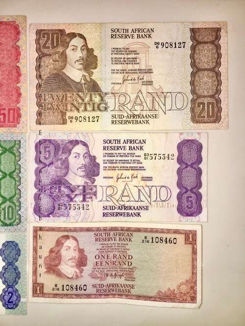 COMPLETE SET OF G DE KOCK & DECIMALS R50-(R1 DE JONG 1973)-1980s  ( 1 BID TAKES ALL)