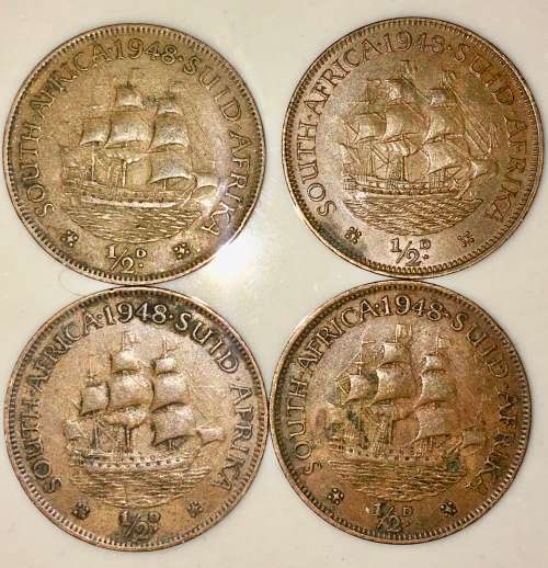 1/2 PENNY 1948 (BID PER COIN)