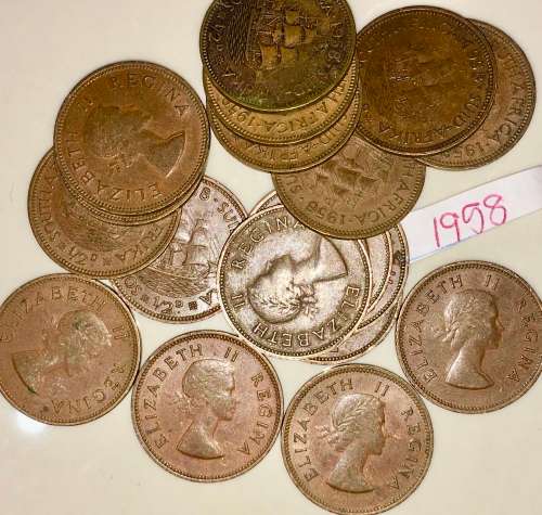1/2 PENNY 1958 (BID PER COIN)