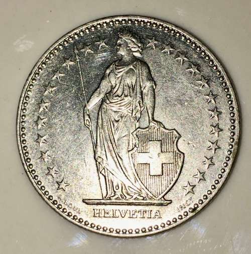SWITZERLAND,,, 2 FRANC HELVETIA 1994