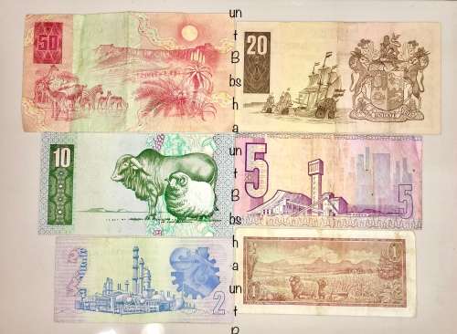 COMPLETE SET OF GPC DE KOCK & DECIMALS  R50 ,TO  R1,,,1967-1984 ( 1 BID TAKES ALL)