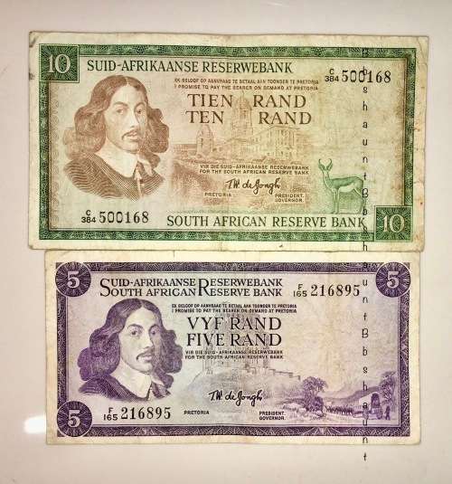 TW DE JONG SET R10...1975,,3RD ISSUE & R5 1967 FIRST ISSUE