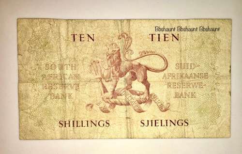 MH DE KOCK 10 SHILLINGS 1956-12-04