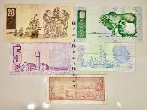 COMPLETE SET OF TW DE JONG 4TH ISSUE & DECIMALS R20 -R2 ,,,1978/9  R1 1975 ( 1 BID TAKES ALL)