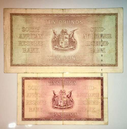 SET OF J.POSTMUS 10 POUND  & 10 SHILLINGS ( 1 BID TAKES ALL)