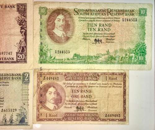 COMPLETE SET OF MH DE KOCK R20, R10, R2, R1- 1961 FOURTH ISSUE (1 BID TAKES ALL)